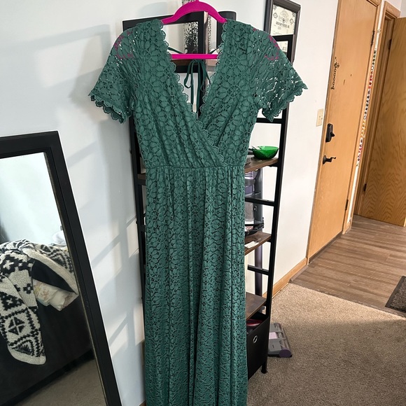 Baltic born green lace maxi dress - Picture 3 of 6